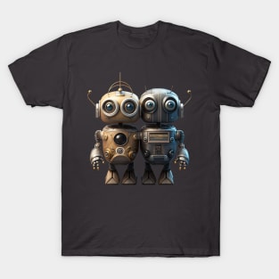 Cute Vintage Robot with Sidekick T-Shirt